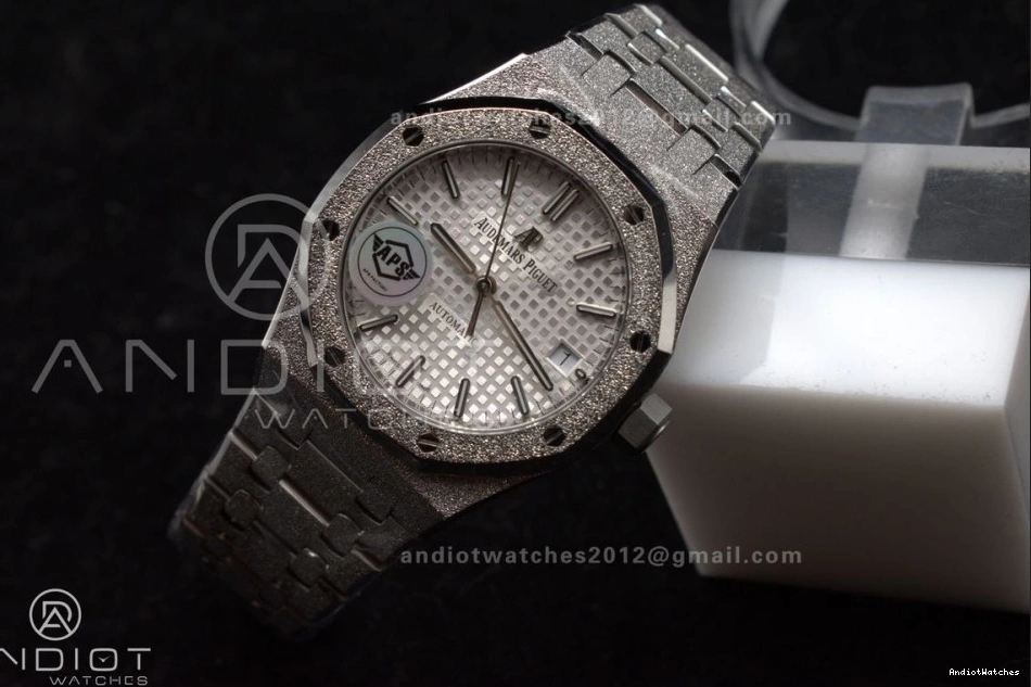 Edition 37mm Best Bracelet 15454 Super APSF Affordable 1033 SA3120 Dial Textured Oak On Frosted SS 1:1 White Royal Clone SS 0406